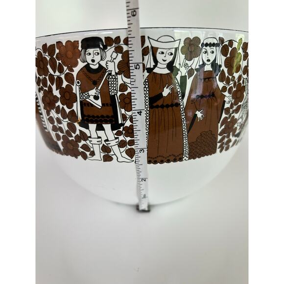 Kaj Franck for Finel Arabia Scandinavian White Brown Enamel Bowl JL - Picture 7 of 8